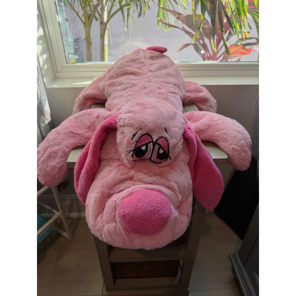 Dan Dee Pink Floppy Plush Dog Stuffed Animal Large 24-36 in Vintage 2005 M11472